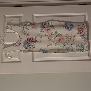 Chroma Tale Succulent Print White Dress Small